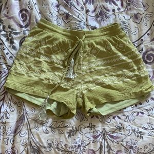Green Detailed Shorts